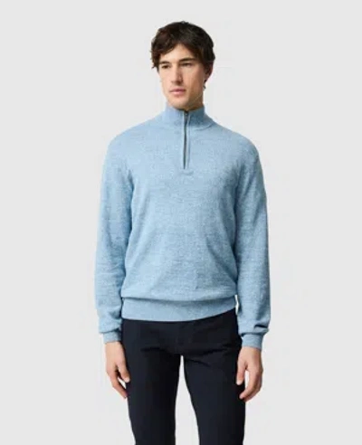 Rodd & Gunn Fortrose 1/4 Zip Knit In Blue
