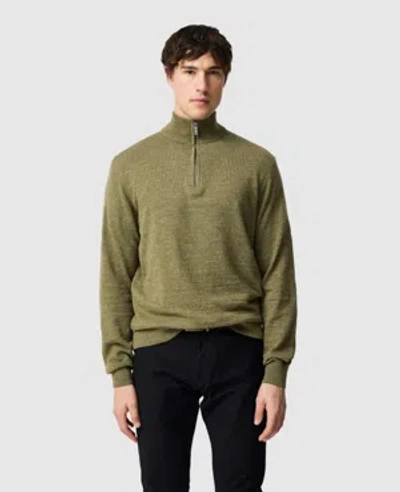 Rodd & Gunn Fortrose 1/4 Zip Knit In Green