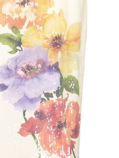 Christy Lynn Aldric Sequin Floral Midi Skirt In Multi