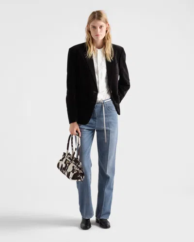 Prada Bonnie Medium Printed Leather Handbag In Multi