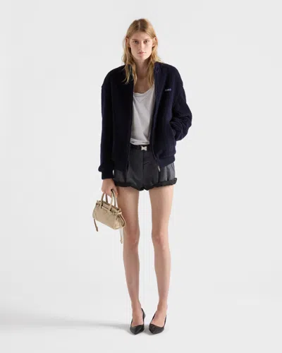 Prada Bonnie Leather Mini Handbag In Brown