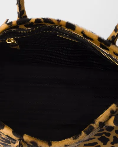 Prada Bonnie Large Printed Leather Handbag In Animal Print
