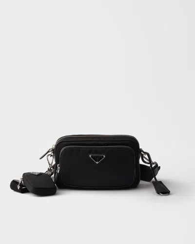 Prada Re-nylon Mini Shoulder Bag In Black