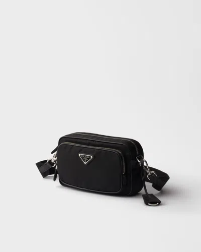 Prada Re-nylon Mini Shoulder Bag In Black