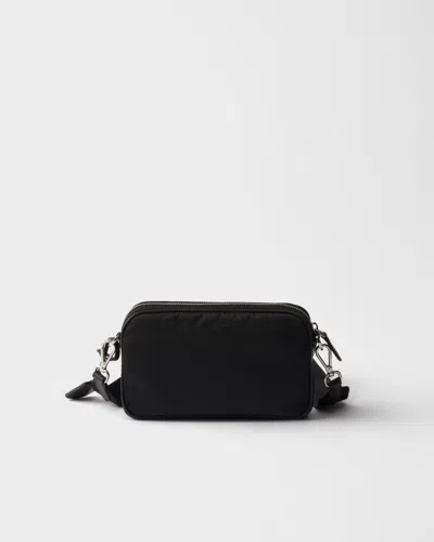Prada Re-nylon Mini Shoulder Bag In Black
