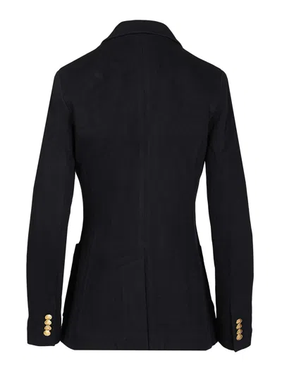 Polo Ralph Lauren Blue Jacquard Blazer Jackets Blue In Black