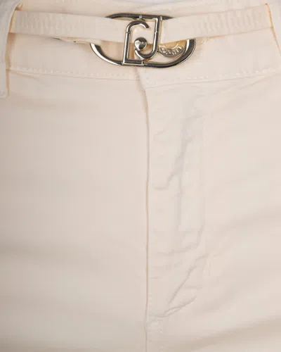 Liu •jo Jeans Flare Con Cintura Panna In Neutral
