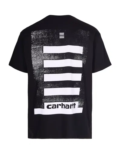Carhartt Archive Script Printed T-shirt In Black