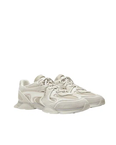 Axel Arigato Eris White Sneaker With Side Logo Lettering And Panel Design In Suede Man In Multi