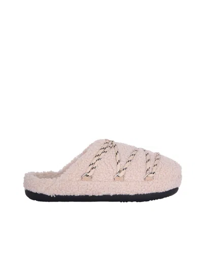 Moon Boot Ciabatta Teddy Sand In Pink