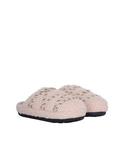 Moon Boot Ciabatta Teddy Sand In Pink