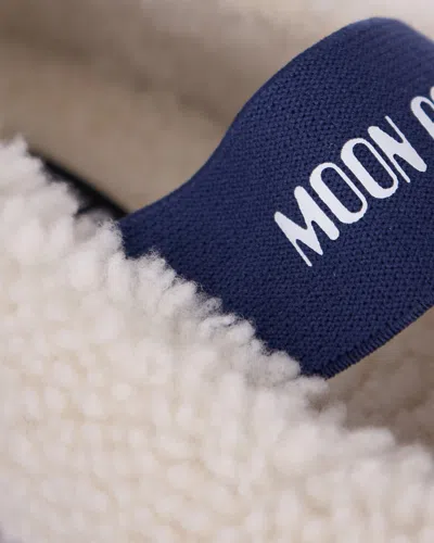 Moon Boot Shearling Ballet Flats In White