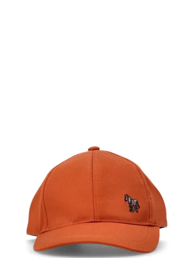 Ps By Paul Smith Orange Logo Baseball Hat In Orange