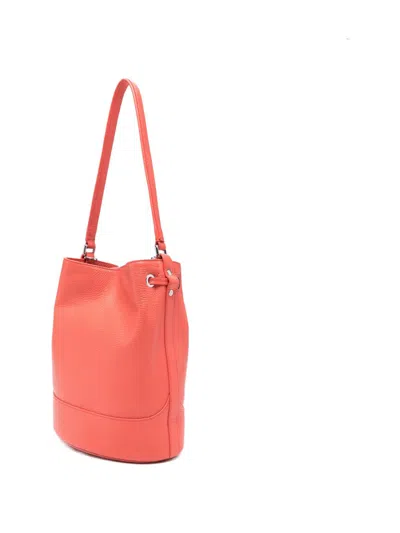 Zanellato Daily Small Leather Bucket Shoulder Bag In Red