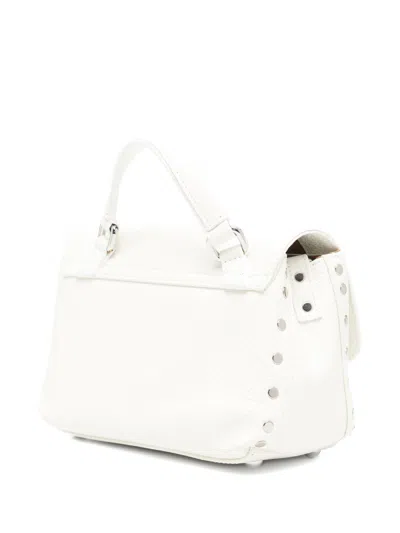 Zanellato Postina Daily Baby Leather Handbag In White