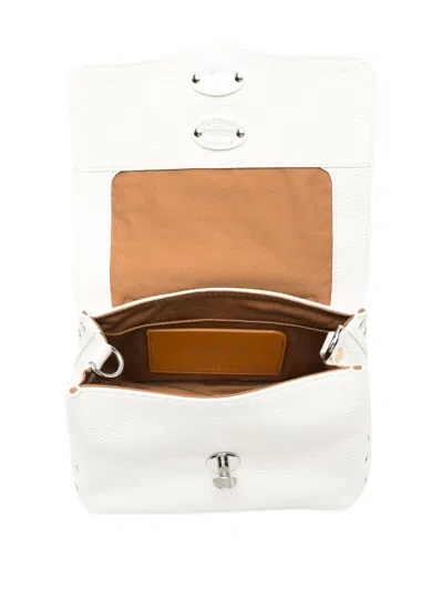 Zanellato Postina Daily Baby Leather Handbag In White