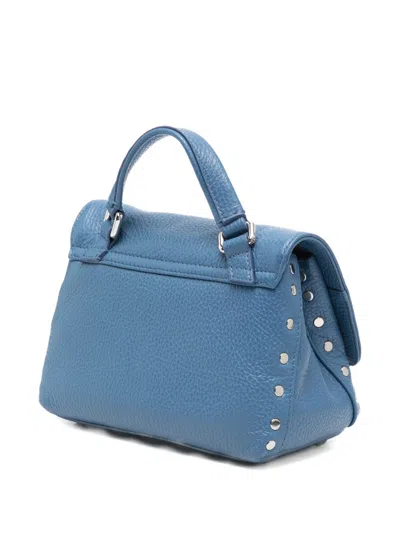 Zanellato Postina Daily Baby Leather Handbag In Blue
