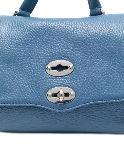 Zanellato Postina Daily Baby Leather Handbag In Blue