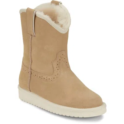 Justin Women's Heidi Suede Shearling Boots In Bone In Brown