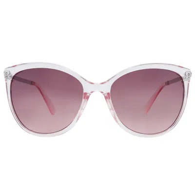 Nine West 46238rnj104 Smoke Round Ladies Sunglasses 10259494.lts Clr Pnk In White