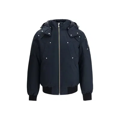 Moose Knuckles Cotton Men's Bomber In Blue