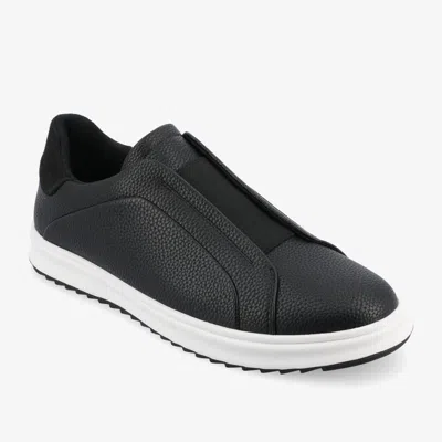 Vance Matteo Sneakers Mens Black White Faux Leather Slip On Shoes Gal1932 In Black
