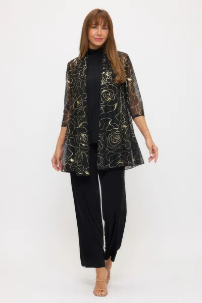 Truedames Mesh Foil Princess Jacket Qs In Black