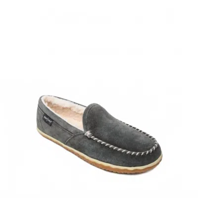 Minnetonka Men's Tilden Moccasin Slippers In Grey In Gray