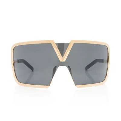 Valentino V-romask Shield Sunglasses In Gold
