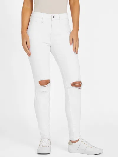 Guess Factory Joyceline Mid-rise Skinny Jeans In White