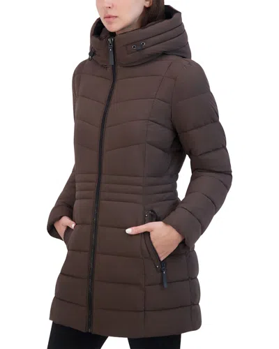 Laundry By Shelli Segal Stretch Double Layer Jacket In Brown