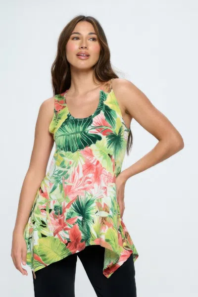 Truedames Hit Shark Bite Hem Tank In Multi