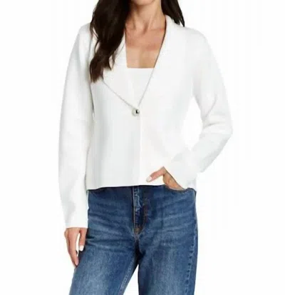 Drew Ariella Knit Blazer In White In White