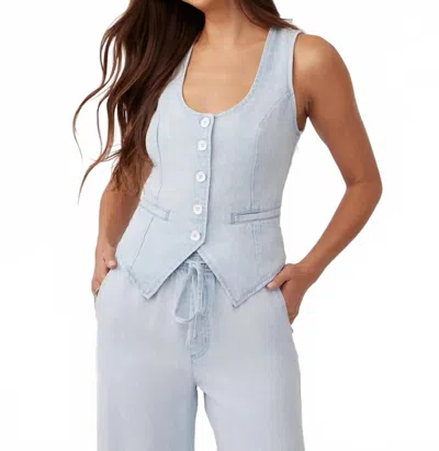 Bella Dahl Scoop Neck Vest In Oasis In Blue