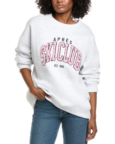 Vintage Havana Comfort Fleece Crewneck Sweatshirt In White