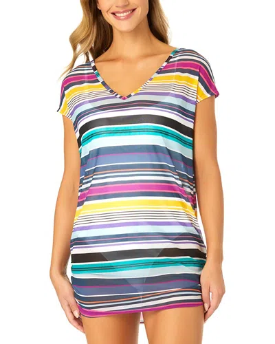 Anne Cole Mesh Tee In Multi