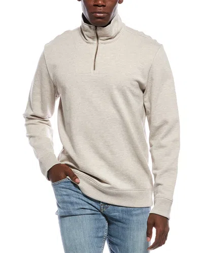 Vince Mock Neck 1/4-zip Sweater In White