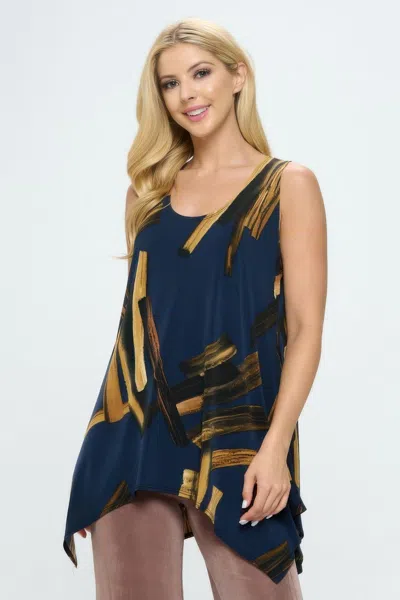 Truedames Hit Side Drop Tunic In Blue