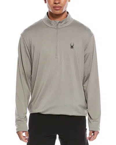 Spyder Prospect 1/2-zip Mock Neck Baselayer Pullover In Gray