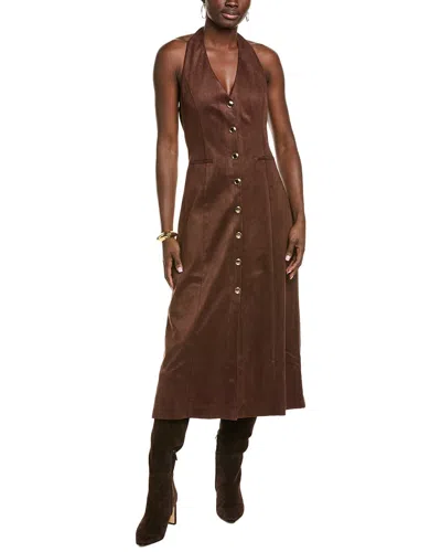 Endless Rose Fitted Midi Dress In Brown