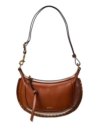 Isabel Marant Oskan Moon Leather Hobo Bag In Brown