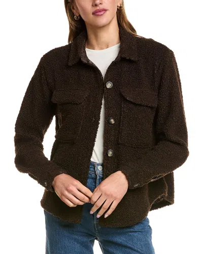 Beachlunchlounge Tory Fleece Shacket In Brown