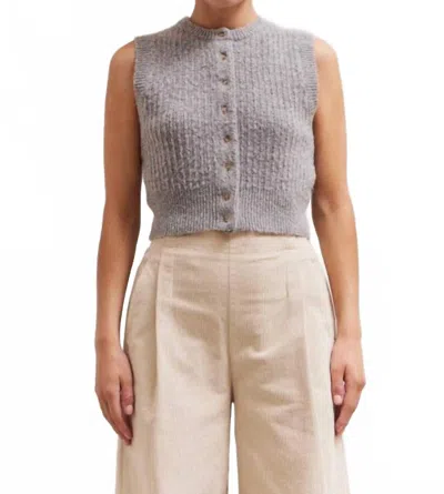 Grade & Gather Kiley Knit Vest In Gray In Gray