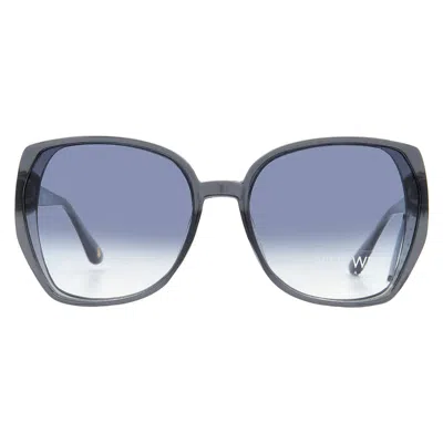 Nine West Nw 23 458 Gry Smoke Butterfly Ladies Sunglasses 10266629.lts Gry In Blue