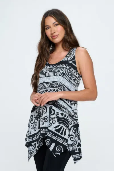 Truedames Hit Shark Bite Hem Tank In Black