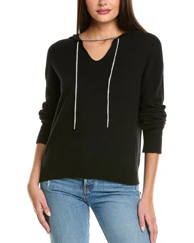 D Exterior Wool & Cashmere-blend Hoodie In Black
