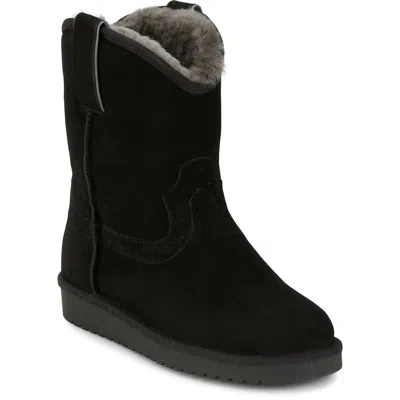 Justin Women's Heidi Suede Shearling Boots In Black In Black