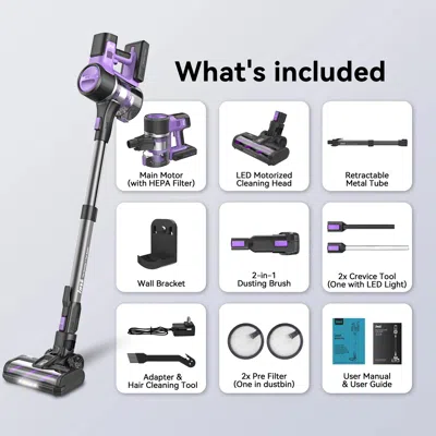 Ionit S10 Cordless 6-in-1 Stick Vacuum Cleaner With 45kpa Suction Power And 50-minute Rechargeable Battery In Multi
