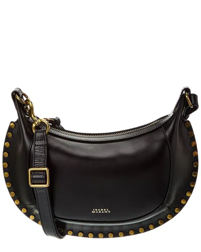 Isabel Marant Marant Oskan Moon Shoulder Bag With Studs In Black