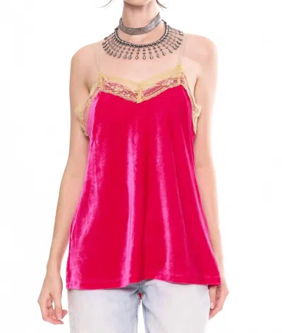 Aratta Velvet Dreams Cami Top In Rosa In Pink